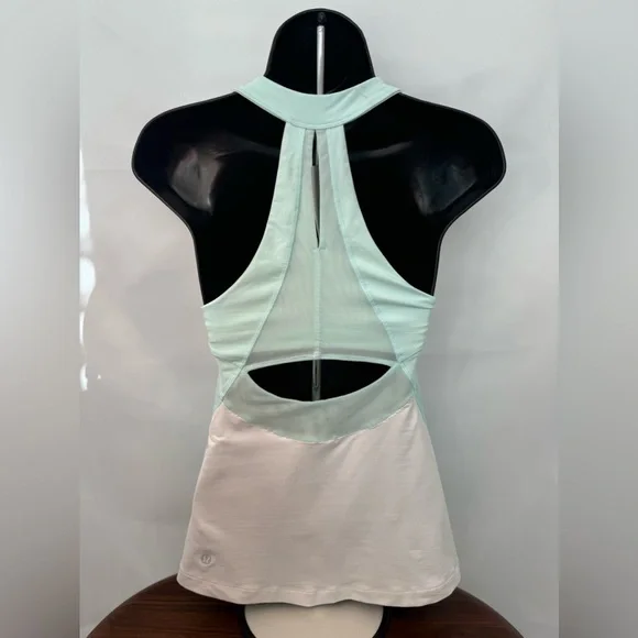 Lululemon Light Blue & White Racerback Tank - Picture 3 of 6